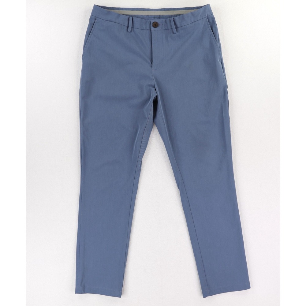 MINISTRY OF SUPPLY  Pace Chino Pants Mens 34x29 Blue Slim Fit Flat‎ Front